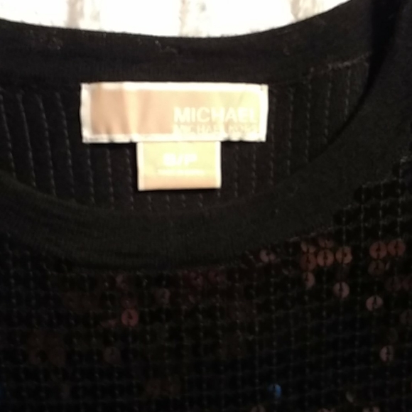 🌠HP🌠!WORN ONCE!Michael Michael Kors Black Sequin Dress - Picture 2 of 3